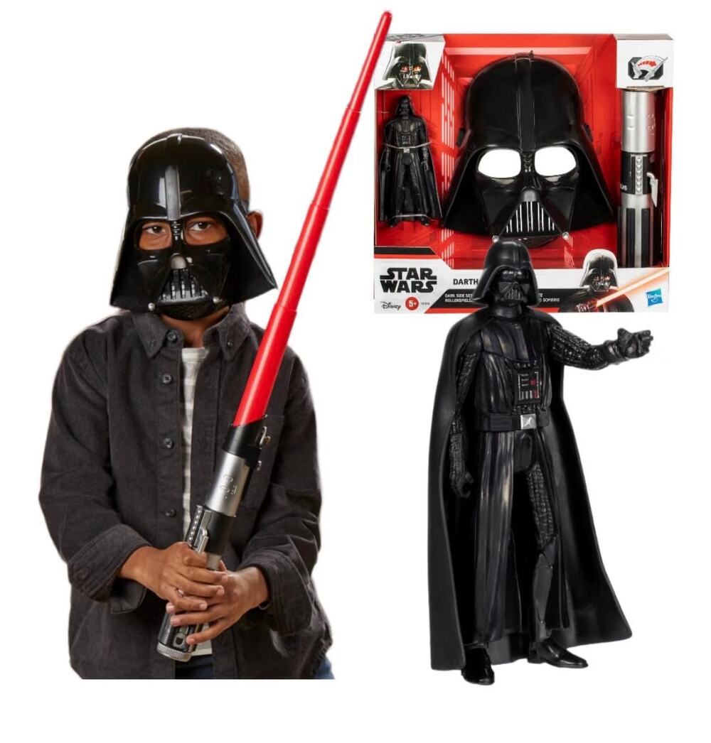 Darth Vader Dark Side Pack, Red Lightsaber, Darth Vader Mask and 15cm Figure